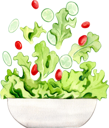 Healthy salad watercolor icon png clipart